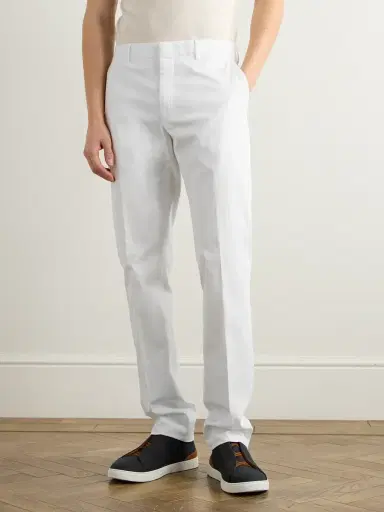 Zegna Easy Straight-Leg Garment-Dyed Cotton-Blend Chinos - Men | Thumbnail 3 Zegna Easy Straight-Leg Garment-Dyed Cotton-Blend Chinos - Men | Thumbnail 3