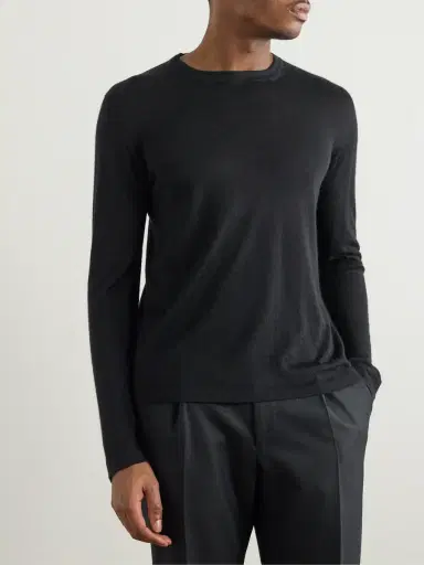 Saman Amel Slim-Fit Cashmere and Silk-Blend T-Shirt - Men | Thumbnail 3