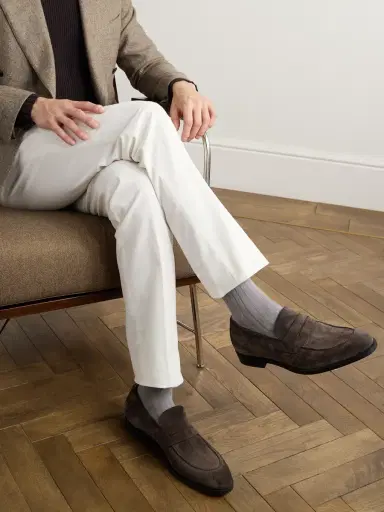 Zegna New Classic Suede Penny Loafers - Men | Thumbnail 2 Zegna New Classic Suede Penny Loafers - Men | Thumbnail 2