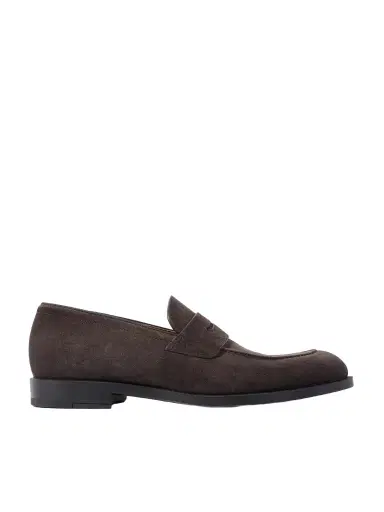 Zegna New Classic Suede Penny Loafers - Men | Thumbnail 1 Zegna New Classic Suede Penny Loafers - Men | Thumbnail 1