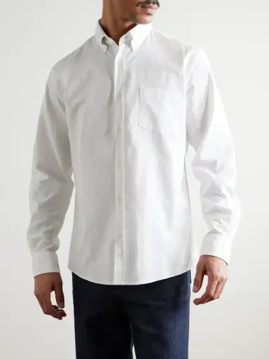 Sunspel Button-Down Collar Cotton Oxford Shirt - Men | Thumbnail 3