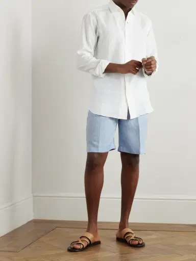 Loro Piana Straight-Leg Linen Shorts - Men | Thumbnail 2 Loro Piana Straight-Leg Linen Shorts - Men | Thumbnail 2