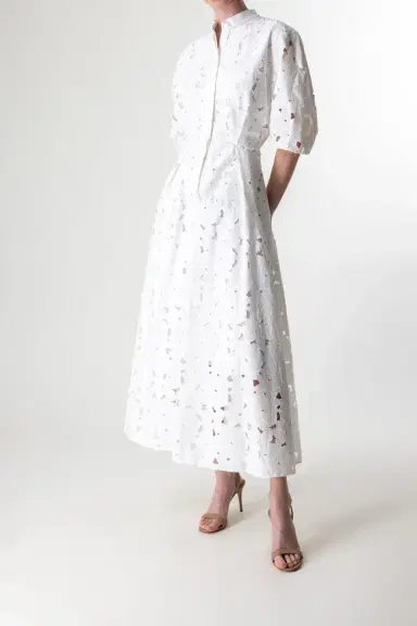 Erdem Short Sleeve Midi Shirt Dress | Thumbnail 2