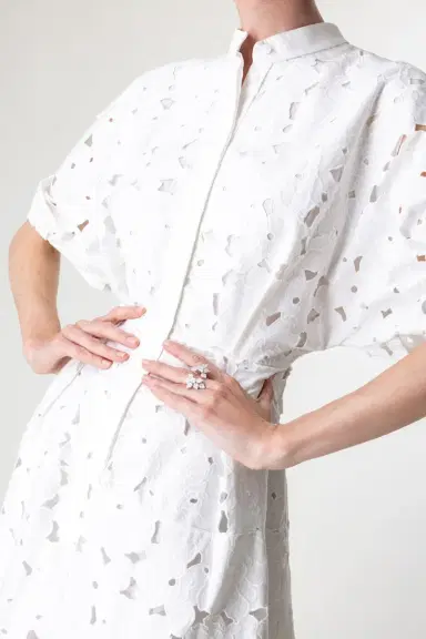 Erdem Short Sleeve Midi Shirt Dress | Thumbnail 3