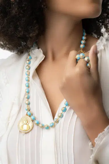 BUDDHA MAMA Sky Evil Eye Necklace | Thumbnail 3