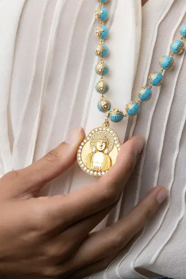 BUDDHA MAMA Sky Evil Eye Necklace | Thumbnail 4