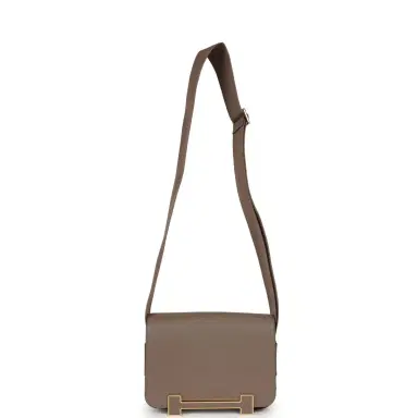 HERMÈS Hermes Geta Etoupe Chevre Gold Hardware | Thumbnail 7