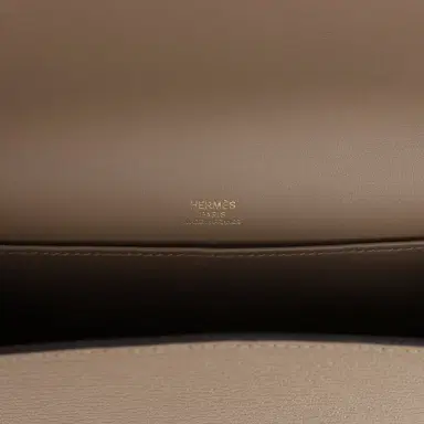HERMÈS Hermes Geta Etoupe Chevre Gold Hardware | Thumbnail 8