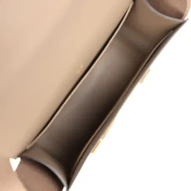 HERMÈS Hermes Geta Etoupe Chevre Gold Hardware | Thumbnail 9