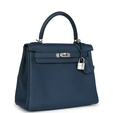 HERMÈS Hermes Kelly Retourne 25 Bleu De Prusse Togo Palladium Hardware | Thumbnail 2 HERMÈS Hermes Kelly Retourne 25 Bleu De Prusse Togo Palladium Hardware | Thumbnail 2