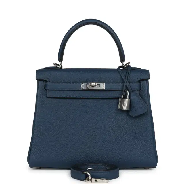 hermes Hermes Kelly Retourne 25 Bleu De Prusse Togo Palladium Hardware
