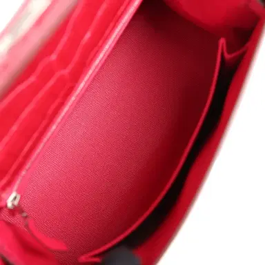 HERMÈS Hermes Kelly Sellier 25 Rose Extreme Shiny Alligator Palladium Hardware | Thumbnail 8