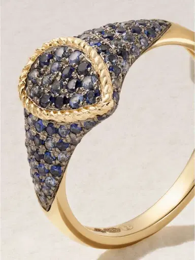 Yvonne Léon Baby Chevalière 9-karat Gold Sapphire Signet Ring | Thumbnail 4 Yvonne Léon Baby Chevalière 9-karat Gold Sapphire Signet Ring | Thumbnail 4
