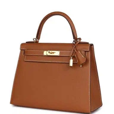 HERMÈS Hermes Kelly Sellier 28 Gold Epsom Gold Hardware | Thumbnail 3