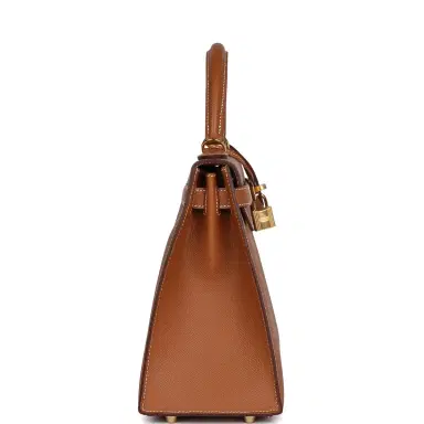 HERMÈS Hermes Kelly Sellier 28 Gold Epsom Gold Hardware | Thumbnail 4