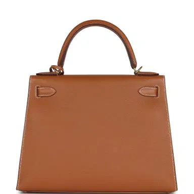 HERMÈS Hermes Kelly Sellier 28 Gold Epsom Gold Hardware | Thumbnail 5