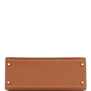HERMÈS Hermes Kelly Sellier 28 Gold Epsom Gold Hardware | Thumbnail 6