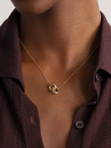 David Yurman Crossover Trio 18-karat Gold Diamond Necklace | Thumbnail 2