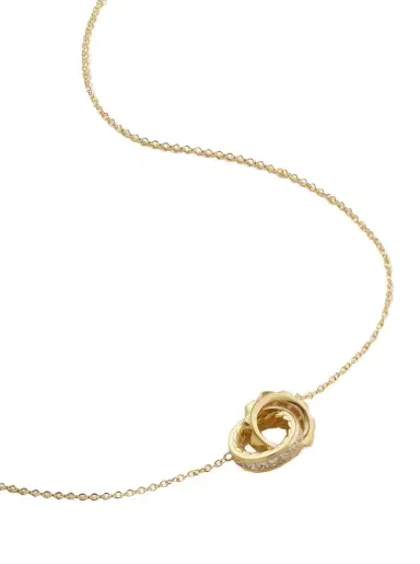 David Yurman Crossover Trio 18-karat Gold Diamond Necklace | Thumbnail 1
