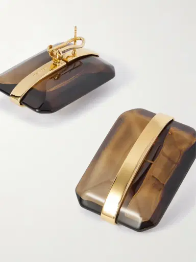 Jil Sander Gold-tone And Resin Earrings | Thumbnail 3