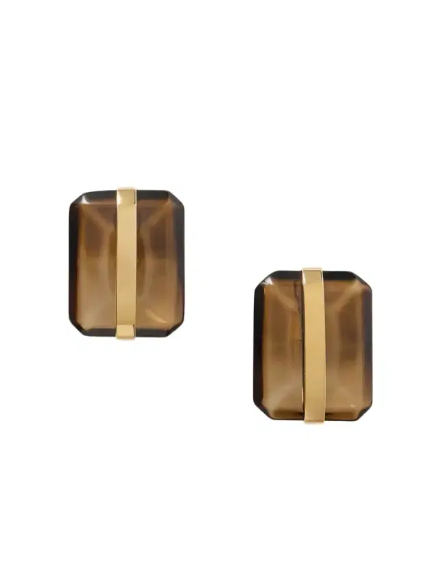 Gold-tone And Resin Earrings