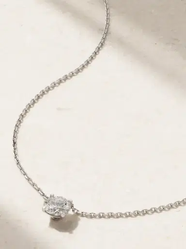 David Morris 18-karat White Gold Diamond Necklace | Thumbnail 1 David Morris 18-karat White Gold Diamond Necklace | Thumbnail 1