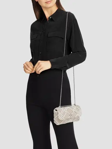 Tory Burch Women's Mini Kira Canvas Crossbody Bag - Natural Blanc | Thumbnail 3 Tory Burch Women's Mini Kira Canvas Crossbody Bag - Natural Blanc | Thumbnail 3