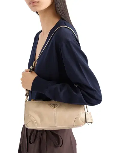 Prada Women's Re-Edition 2002 Leather Shoulder Bag - Beige Khaki | Thumbnail 7 Prada Women's Re-Edition 2002 Leather Shoulder Bag - Beige Khaki | Thumbnail 7