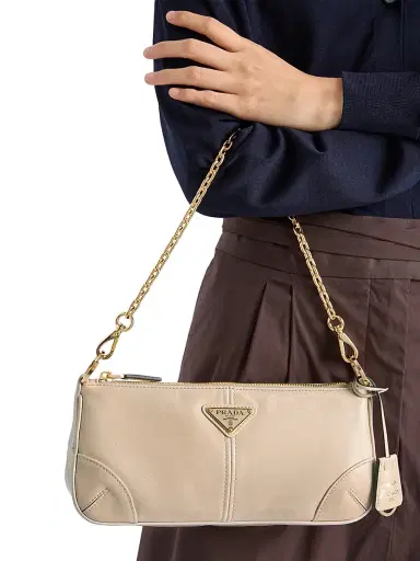 Prada Women's Re-Edition 2002 Leather Shoulder Bag - Beige Khaki | Thumbnail 8 Prada Women's Re-Edition 2002 Leather Shoulder Bag - Beige Khaki | Thumbnail 8