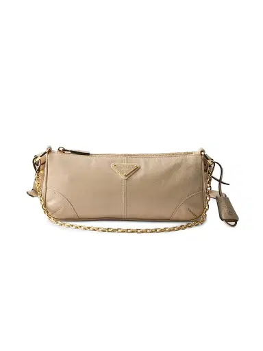 Prada Women's Re-Edition 2002 Leather Shoulder Bag - Beige Khaki | Thumbnail 1 Prada Women's Re-Edition 2002 Leather Shoulder Bag - Beige Khaki | Thumbnail 1