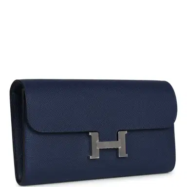 HERMÈS Hermes Constance Wallet To Go Bleu Navy Epsom Palladium Hardware | Thumbnail 2 HERMÈS Hermes Constance Wallet To Go Bleu Navy Epsom Palladium Hardware | Thumbnail 2