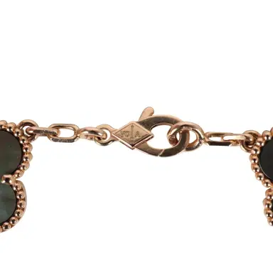 Van Cleef & Arpels Van Cleef & Arpels Vintage Alhambra 5 Motif Bracelet Mother of Pearl Diamonds & 18K Rose Gold Hardware | Thumbnail 5 Van Cleef & Arpels Van Cleef & Arpels Vintage Alhambra 5 Motif Bracelet Mother of Pearl Diamonds & 18K Rose Gold Hardware | Thumbnail 5