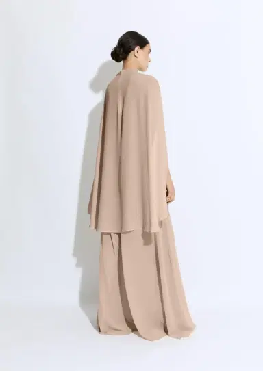 Lapointe Lightweight Georgette Oversized Cape Tee | Thumbnail 2 Lapointe Lightweight Georgette Oversized Cape Tee | Thumbnail 2