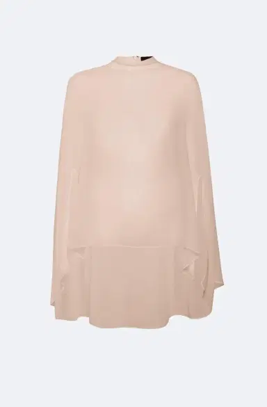 Lapointe Lightweight Georgette Oversized Cape Tee | Thumbnail 4 Lapointe Lightweight Georgette Oversized Cape Tee | Thumbnail 4