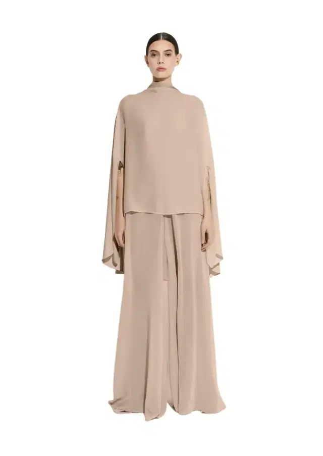 LAPOINTE Lightweight Georgette Oversized Cape Tee