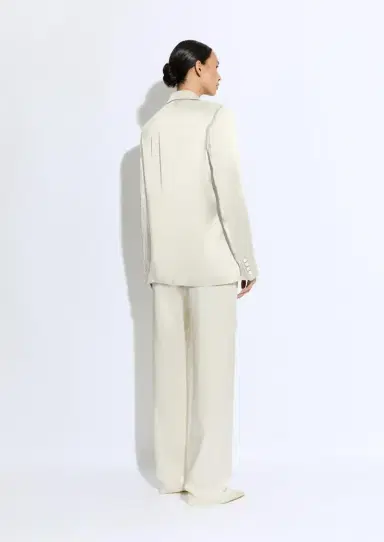 Lapointe Satin Double Breasted Blazer | Thumbnail 2 Lapointe Satin Double Breasted Blazer | Thumbnail 2