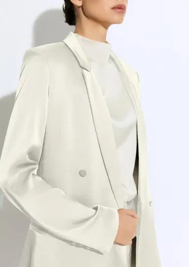 Lapointe Satin Double Breasted Blazer | Thumbnail 3 Lapointe Satin Double Breasted Blazer | Thumbnail 3