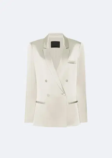 Lapointe Satin Double Breasted Blazer | Thumbnail 4 Lapointe Satin Double Breasted Blazer | Thumbnail 4