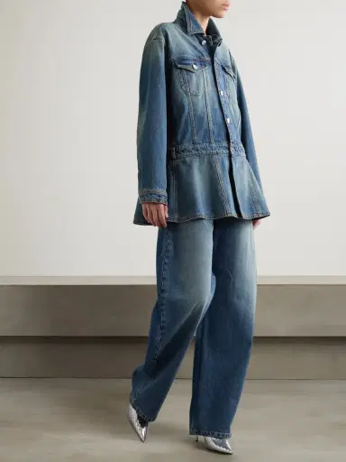 Alaïa Belted Denim Peplum Jacket | Thumbnail 2 Alaïa Belted Denim Peplum Jacket | Thumbnail 2