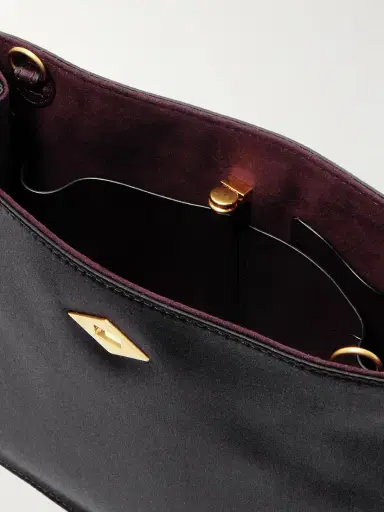 Métier Stowaway Leather-trimmed Satin Shoulder Bag | Thumbnail 5 Métier Stowaway Leather-trimmed Satin Shoulder Bag | Thumbnail 5