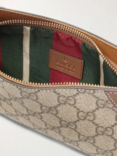 Gucci Gg Emblem Mini Leather-trimmed Printed Coated-canvas Shoulder Bag | Thumbnail 5