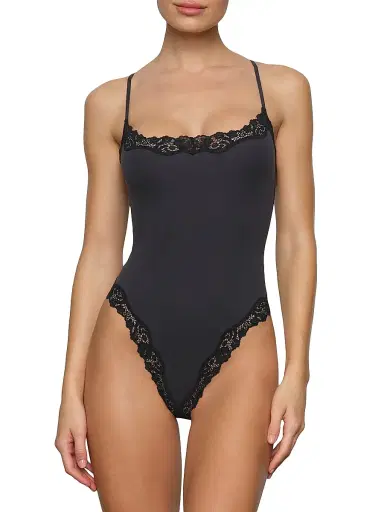 Skims Women's Fits Everybody Lace Cami Bodysuit - Onyx - Size XL | Thumbnail 3 Skims Women's Fits Everybody Lace Cami Bodysuit - Onyx - Size XL | Thumbnail 3