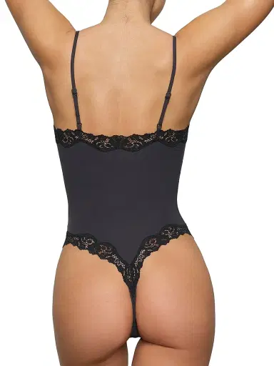 Skims Women's Fits Everybody Lace Cami Bodysuit - Onyx - Size XL | Thumbnail 5 Skims Women's Fits Everybody Lace Cami Bodysuit - Onyx - Size XL | Thumbnail 5