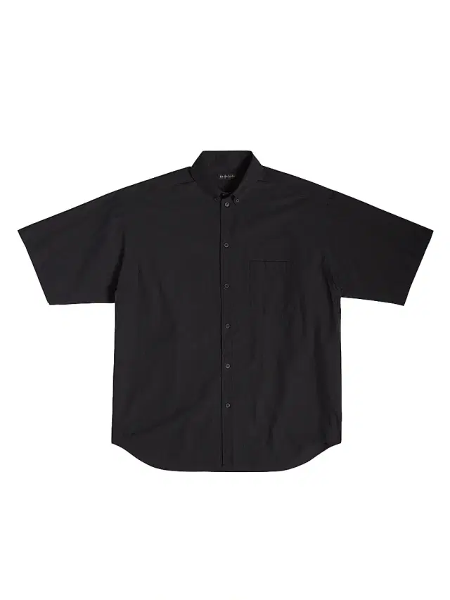 Balenciaga Men's Crypto Short Sleeve Shirt Large Fit - Black