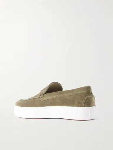 Christian Louboutin Paqueboat Suede Penny Loafers - Men | Thumbnail 4