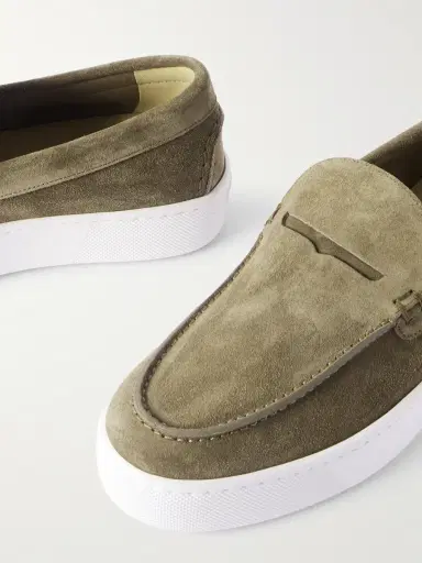 Christian Louboutin Paqueboat Suede Penny Loafers - Men | Thumbnail 5
