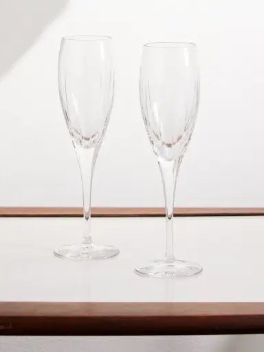 Christofle Iriana Set of Two Crystal Champagne Flutes - Men | Thumbnail 1 Christofle Iriana Set of Two Crystal Champagne Flutes - Men | Thumbnail 1