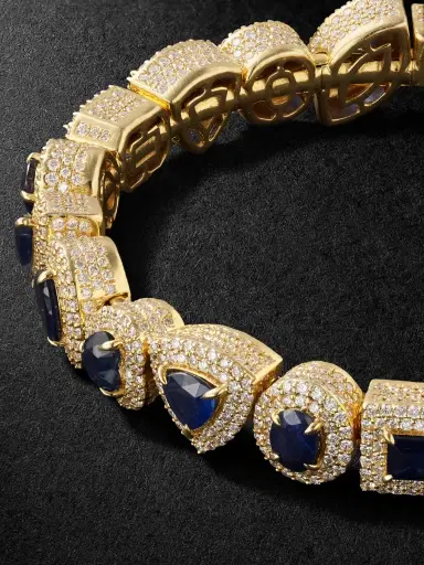 Greg Yuna Charmers 18-Karat Gold, Diamond and Sapphire Bracelet - Men | Thumbnail 3 Greg Yuna Charmers 18-Karat Gold, Diamond and Sapphire Bracelet - Men | Thumbnail 3
