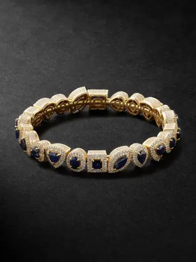 Greg Yuna Charmers 18-Karat Gold, Diamond and Sapphire Bracelet - Men | Thumbnail 1 Greg Yuna Charmers 18-Karat Gold, Diamond and Sapphire Bracelet - Men | Thumbnail 1