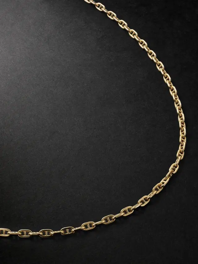 Windsor 14-Karat Gold Mariner Chain Necklace - Men